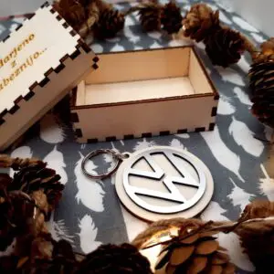 OBESEK volkswagen in lesena darilna škatla