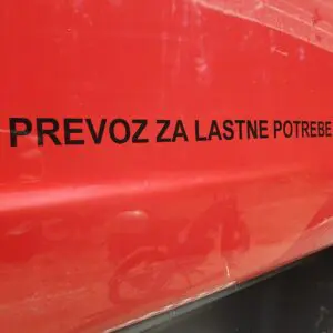 Nalepka PREVOZ ZA LASTNE POTREBE