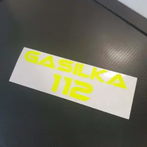 Nalepka GASILKA 112 NEON-FLUOROSCENTNA