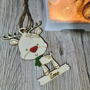 BOŽIČNI OKRASEK JELENČEK ZA NA JELKO s imenom♥
