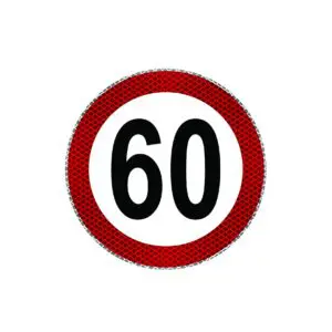 Odsevna nalepka - omejitev 60