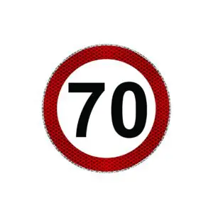 Odsevna nalepka - omejitev 70