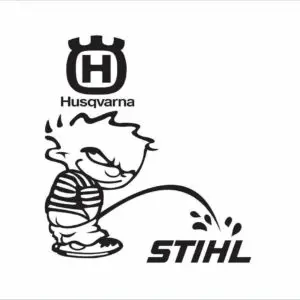 Nalepka husqvarna vs stihl