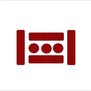 Komplet odsevnih nalepk- rdeča