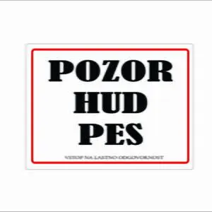 Tabla POZOR HUD PES