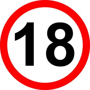 OKRASNI ZNAK ZA 18 LET