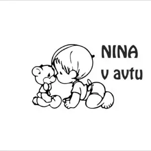 Nalepka otrok v avtu #14