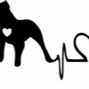 Nalepka Heart beating-dog#2
