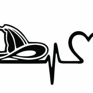 Nalepka Heart beating-gasilec