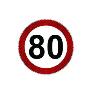 Odsevna nalepka - omejitev 80