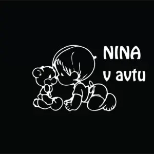 Nalepka otrok v avtu #23