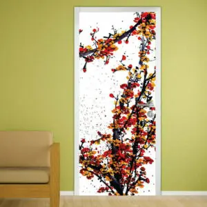 Nalepka za vrata 90*200 cm - Rože