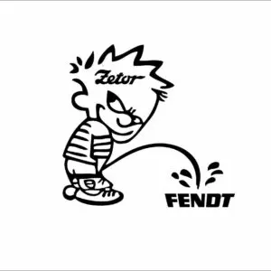 Nalepka - Zetor vs Fendt