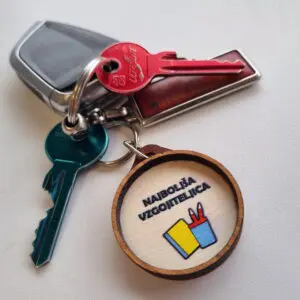 OBESEK HRAST 3D najboljša vzgojiteljica / učiteljica - simbol knjiga