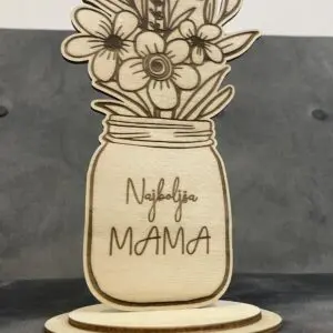 Leseno cvetje v vazi - s posvetilom najboljša mama💖
