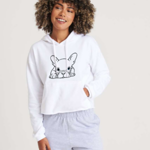 PULOVER crop- top comfort - Francoski buldog