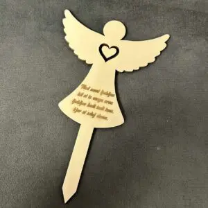Lesena sveča - Angel z verzom