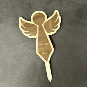 Lesena sveča - angel počivaj v miru